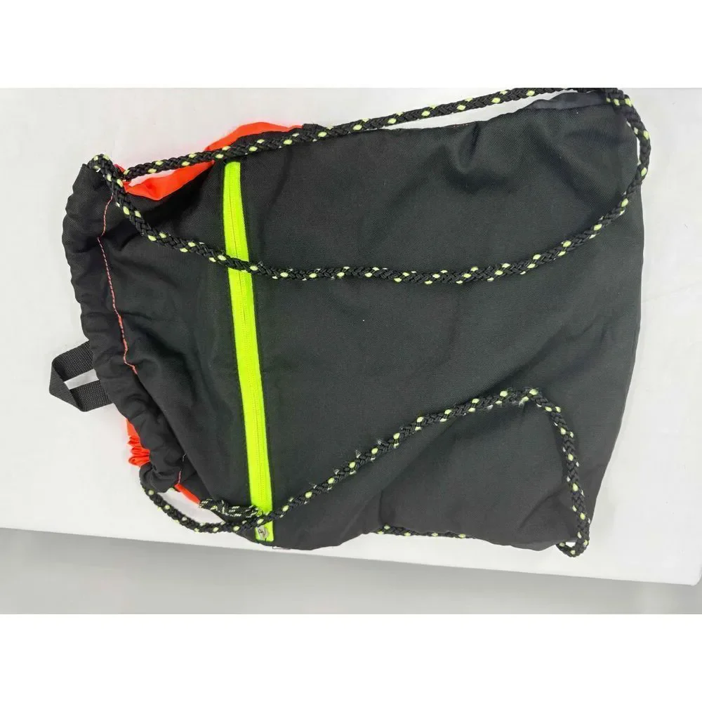 Eastsport Orange Drawstring Backpack Front Zip‎ Pocket Mesh Pockets Unisex